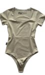 Closet T-Shirts – Body Poliamida Decote Quadrado Manga Curta Nude