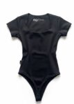 Closet T-Shirts – Body Poliamida Decote Quadrado Manga Curta Preto
