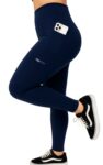 Closet T-Shirts – Legging Emana com Recortes e Bolso Lateral – Azul Marinho