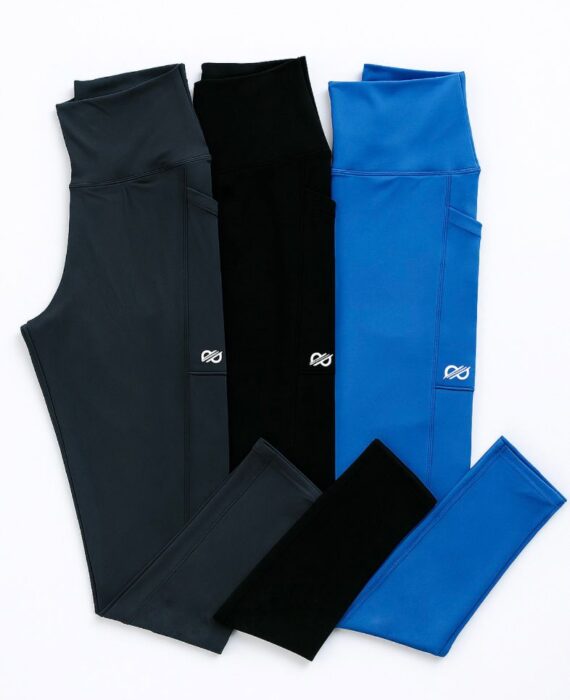 Closet T-Shirts - Legging Modeladora com Recortes e Bolso Lateral - Azul Marinho