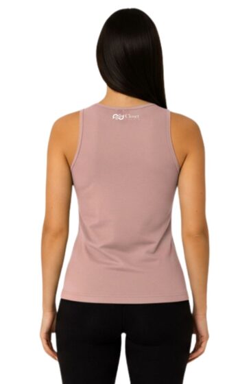 Closet T-Shirts - Regata Feminina Rosa Casual Lisa